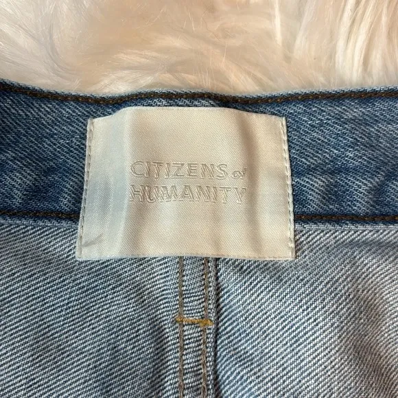Citizens Of Humanity Denim Mini Jean Skirt Sz 33