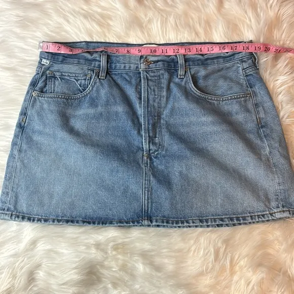 Citizens Of Humanity Denim Mini Jean Skirt Sz 33