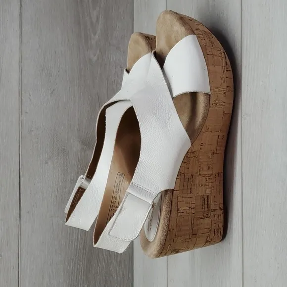 Clarks Artisan Womens Caslynn Shae Wood Wes Leather Sandals shoes sz 10M