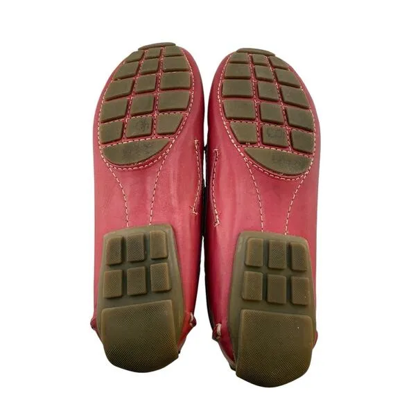 Clarks Artisan Womens Moccasin Slip-on Loafers Pink Raspberry Flat Shoes 8.5M EU