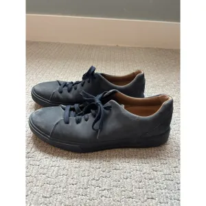 Clarks Men's Un Costa Lace Sport Shoe Size 11 Navy Blue Nubuck Suede Sneaker