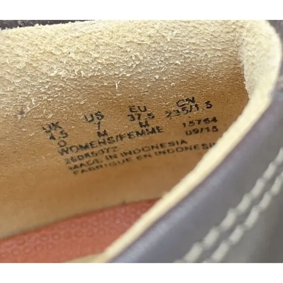 Clarks Un.Loop Women’s Brown Leather Ortholite Slip On Shoes Size 7 M
