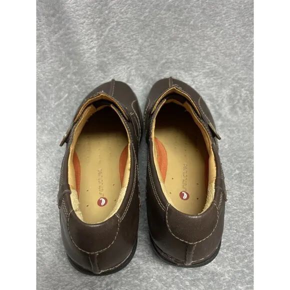 Clarks Un.Loop Women’s Brown Leather Ortholite Slip On Shoes Size 7 M