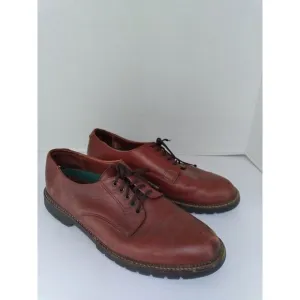Classic Brown Leather Derby‎ Shoes with Rugged Sole Casual Dress Oxford Lace-up