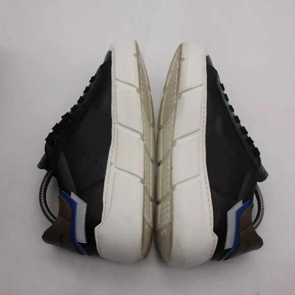 CNC CoSTUME NATIONAL Men's Size EU 41.5 Black Leather Sneakers Lace Up Shoes