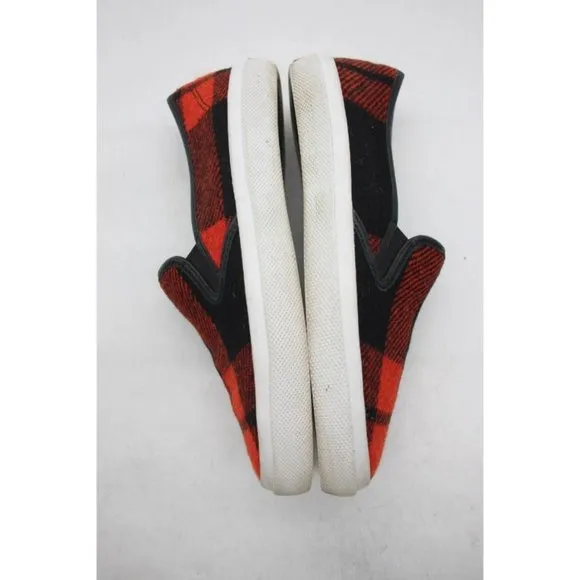 COACH Chrissy Women's 7.5 B Buffalo Plaid Wool Slip-On Shoes Sneaker A00758