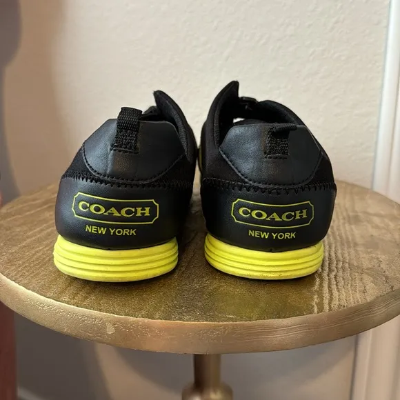 Coach Denver black/lime greenNeoprene running Sneakers Size 8.5 women’s