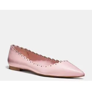 Coach Jill Soft Shine Calf Ballet flat in Petal Pink Size 9
