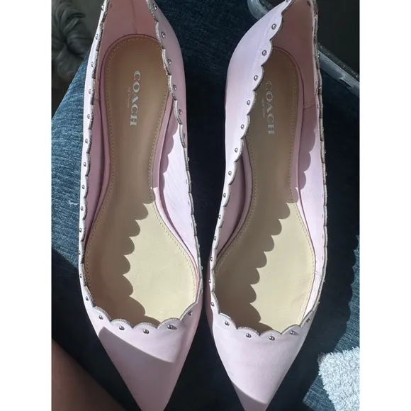 Coach Jill Soft Shine Calf Ballet flat in Petal Pink Size 9