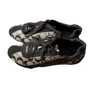 Coach New York Kathleen Sneakers Size 8M Monogram Brown