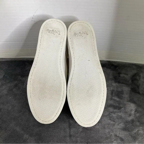 COACH PEMBROKE SPORT NAPPA CHALK LEATHER HIGH TOP SNEAKERS WOMENS Sz 7.5B EUR 37