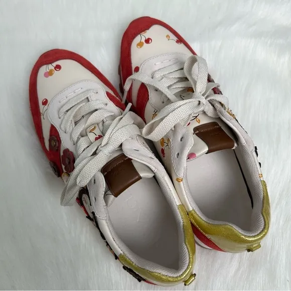 Coach Rare C125 Unicorn Cherry Embellished Sneakers