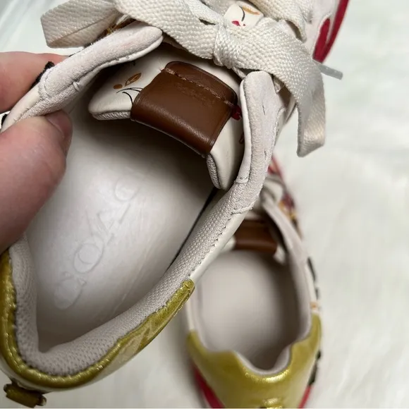 Coach Rare C125 Unicorn Cherry Embellished Sneakers
