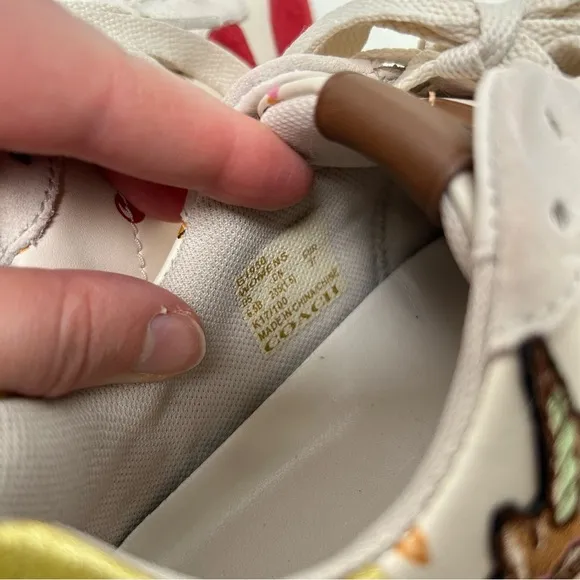 Coach Rare C125 Unicorn Cherry Embellished Sneakers