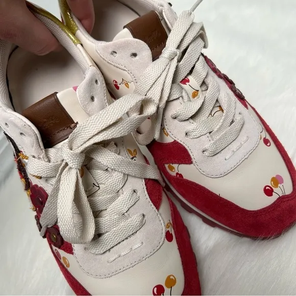 Coach Rare C125 Unicorn Cherry Embellished Sneakers