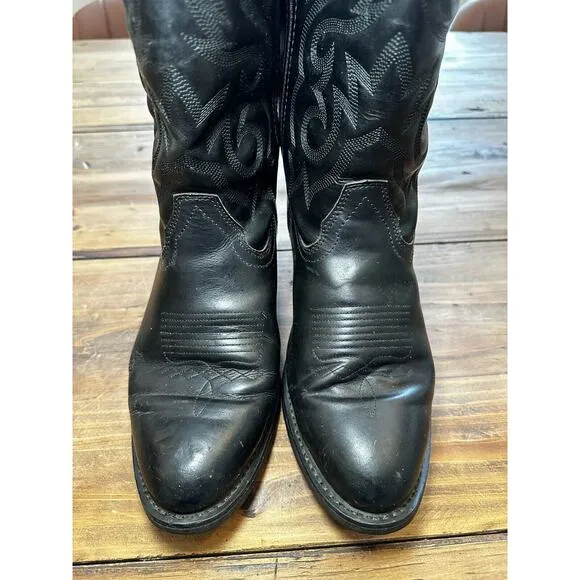 Cody James Men's Cowboy Boots Black Leather Size 9EE CJ4240 R Toe Oil Resistant