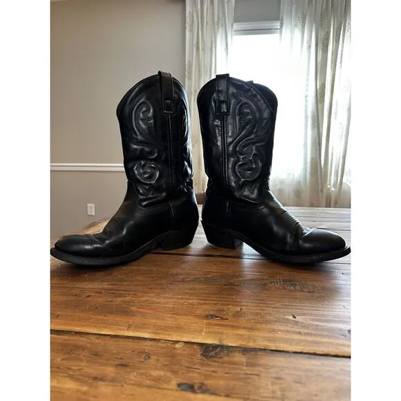Cody James Men's Cowboy Boots Black Leather Size 9EE CJ4240 R Toe Oil Resistant