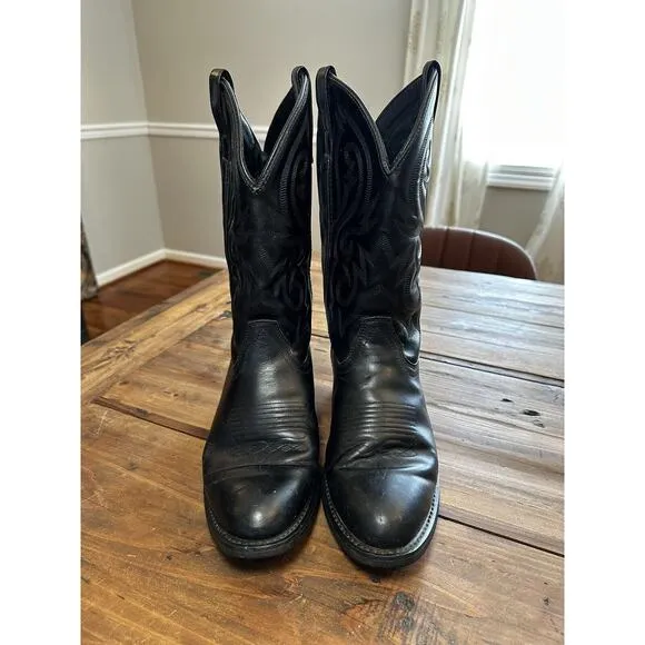 Cody James Men's Cowboy Boots Black Leather Size 9EE CJ4240 R Toe Oil Resistant