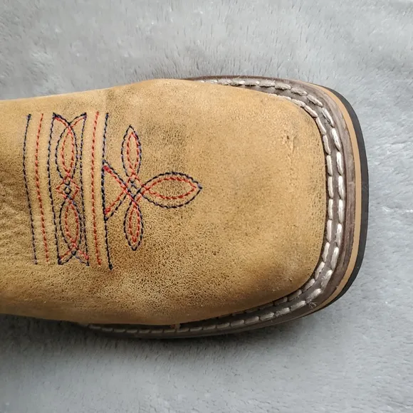 CODY JAMES Patriotic Leather Cowboy Boots with Stars and Stripes BOYS SIZE: 3D