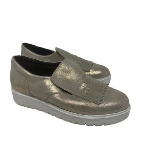 Cofi slip on gold moccasins shoes size 9