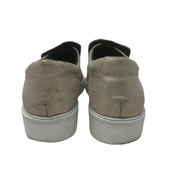 Cofi slip on gold moccasins shoes size 9
