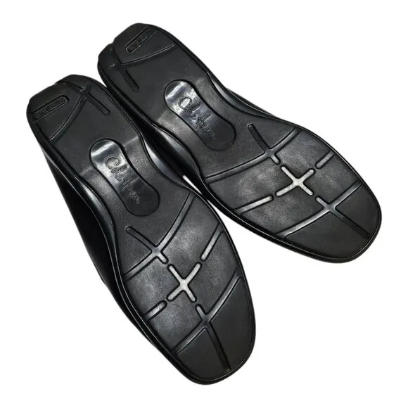 Cole Haan Air Black Moc Toe Slip On Loafers Shoes Mens 11 Leather Casual