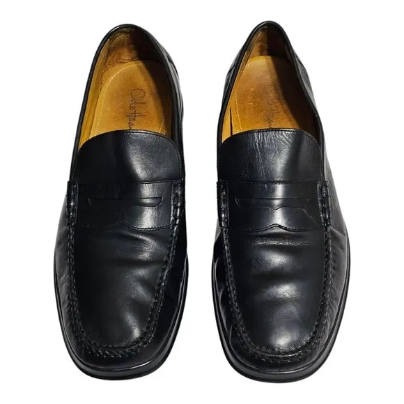 Cole Haan Air Black Moc Toe Slip On Loafers Shoes Mens 11 Leather Casual