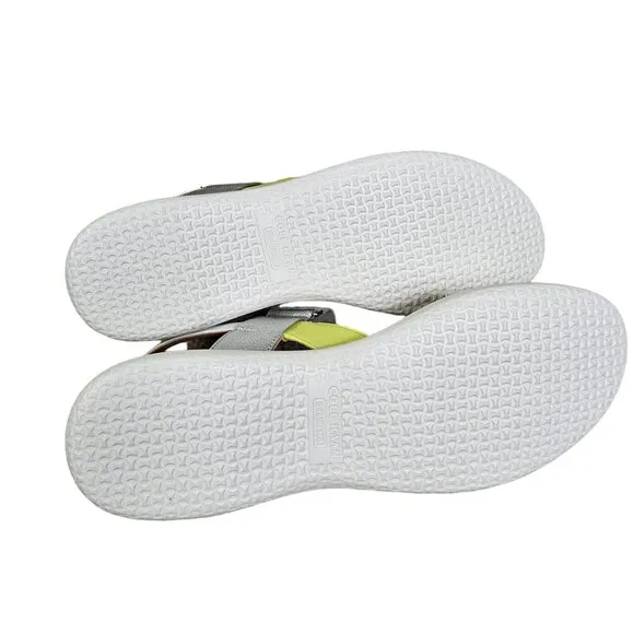 Cole Haan Grand Ambition Carmel Sandals Sz 10B Yellow Silver Sparkle Resortwear