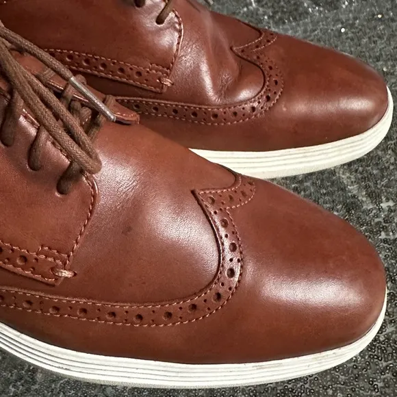 Cole Haan Grand Tour Wing tip Oxfords Men Dressing Shoes brown size 12