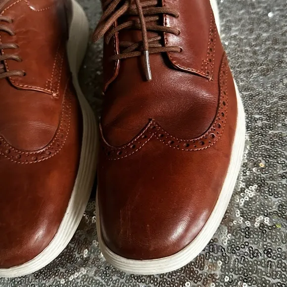 Cole Haan Grand Tour Wing tip Oxfords Men Dressing Shoes brown size 12