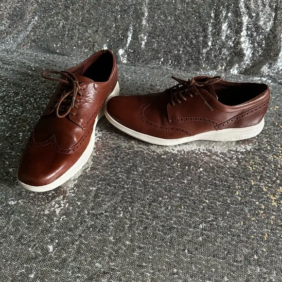 Cole Haan Grand Tour Wing tip Oxfords Men Dressing Shoes brown size 12