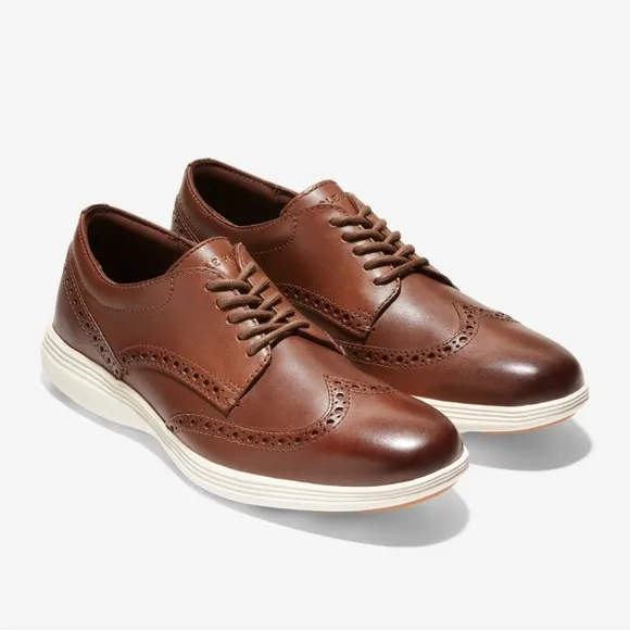 Cole Haan Grand Tour Wing tip Oxfords Men Dressing Shoes brown size 12