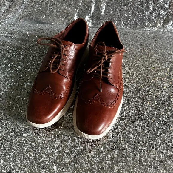 Cole Haan Grand Tour Wing tip Oxfords Men Dressing Shoes brown size 12