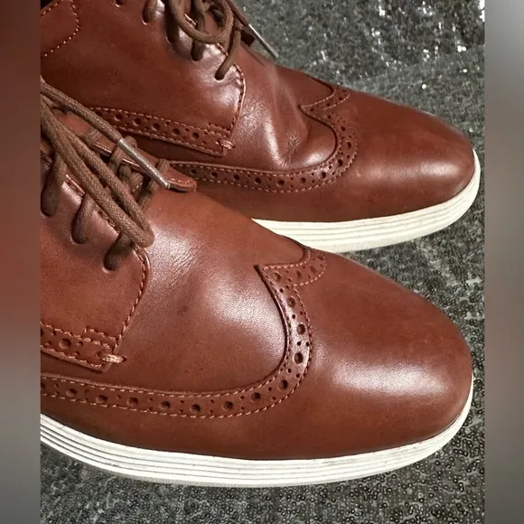 Cole Haan Grand Tour Wing tip Oxfords Men Dressing Shoes brown size 12