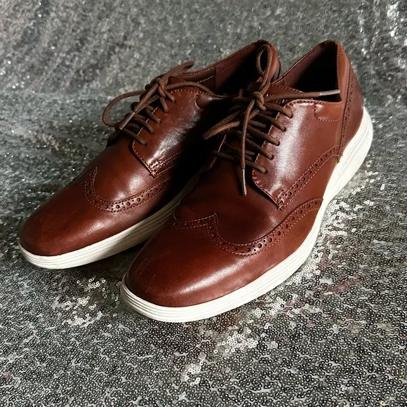 Cole Haan Grand Tour Wing tip Oxfords Men Dressing Shoes brown size 12