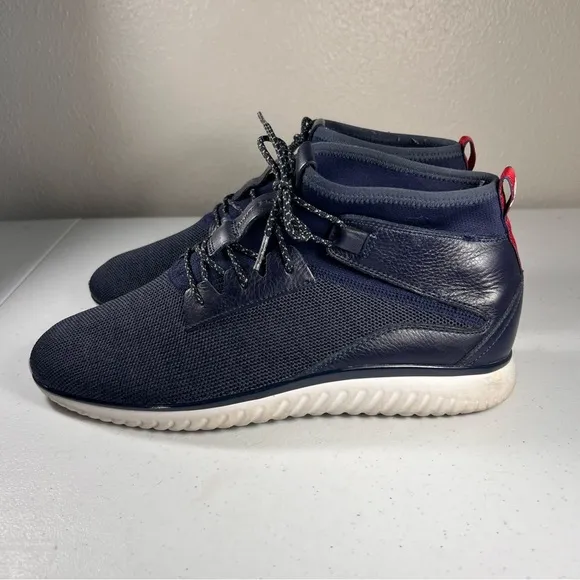 Cole Haan GrandMotion Mens Size 10M Mid Cut Sneakers Blue Lace up Shoes C30661