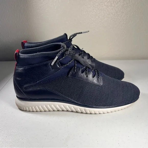 Cole Haan GrandMotion Mens Size 10M Mid Cut Sneakers Blue Lace up Shoes C30661