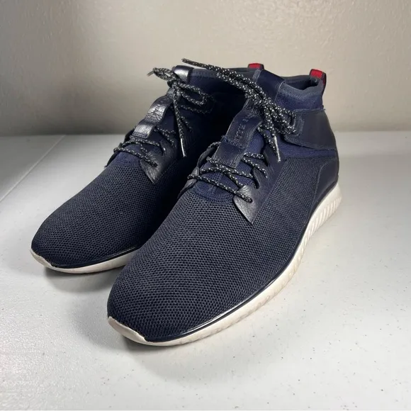 Cole Haan GrandMotion Mens Size 10M Mid Cut Sneakers Blue Lace up Shoes C30661