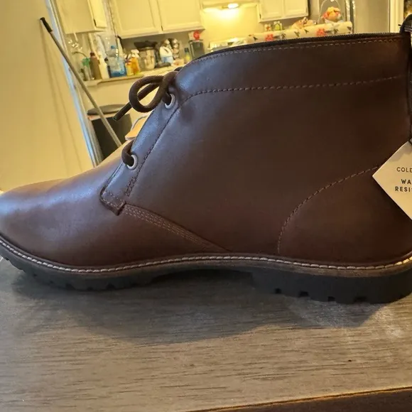 🥾Cole Haan Men's Midland Leather Water-Resistant Lace-Up Chukka Boots 🥾