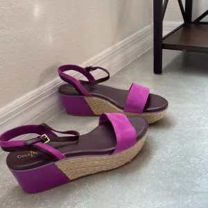 COLE HAAN PURPLE COMBO SANDALS SHOES SIZE 9 1/2 BRAND NEW