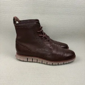 Cole Haan Wingtip Boots Leather Men’s 9M C23300 H17 Water Resistant Brown