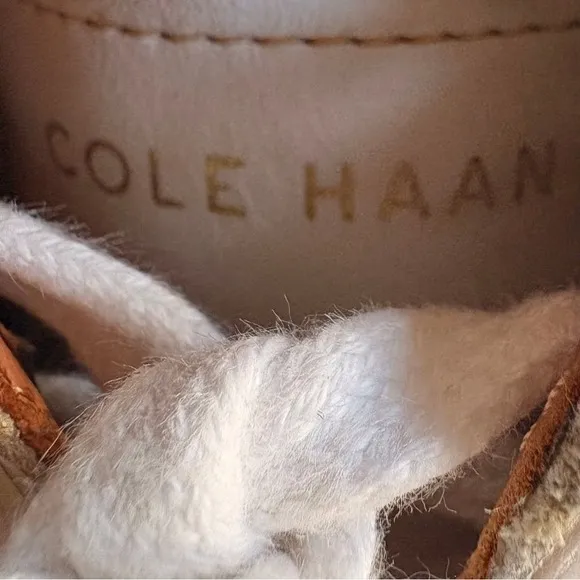 COLE‎ HAAN Women's Animal Print Grandpro Rally Court Lace Up Sneaker SZ 7.5B EUC