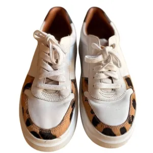 COLE‎ HAAN Women's Animal Print Grandpro Rally Court Lace Up Sneaker SZ 7.5B EUC