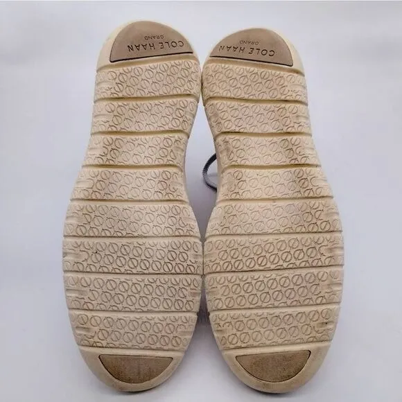 Cole Haan Zerogrand Ivory Suede Python Print Casual Sneakers‎ Womens Size 9.5
