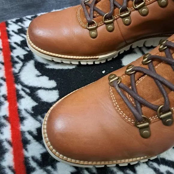 Cole Haan ZeroGrand Water Resistant Hiker Boots Woodbury Brown C25555 Mens 8M