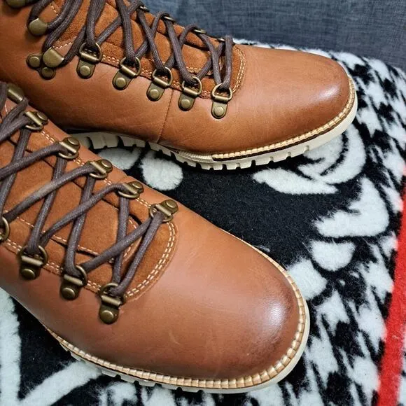 Cole Haan ZeroGrand Water Resistant Hiker Boots Woodbury Brown C25555 Mens 8M