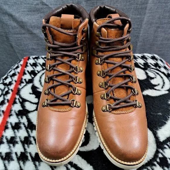 Cole Haan ZeroGrand Water Resistant Hiker Boots Woodbury Brown C25555 Mens 8M
