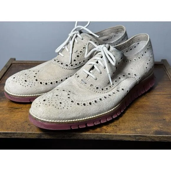 Cole Haan Zerogrand Wing Barley TBT Red Casual Oxfords Dress Shoes 9.5 C25292