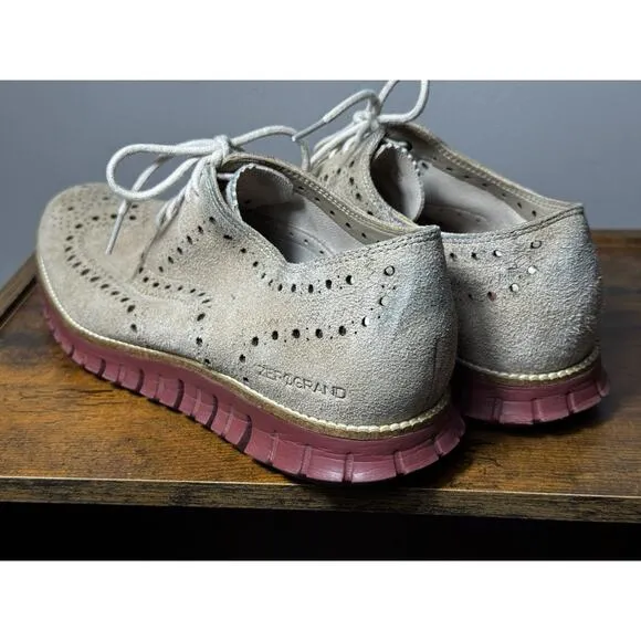 Cole Haan Zerogrand Wing Barley TBT Red Casual Oxfords Dress Shoes 9.5 C25292