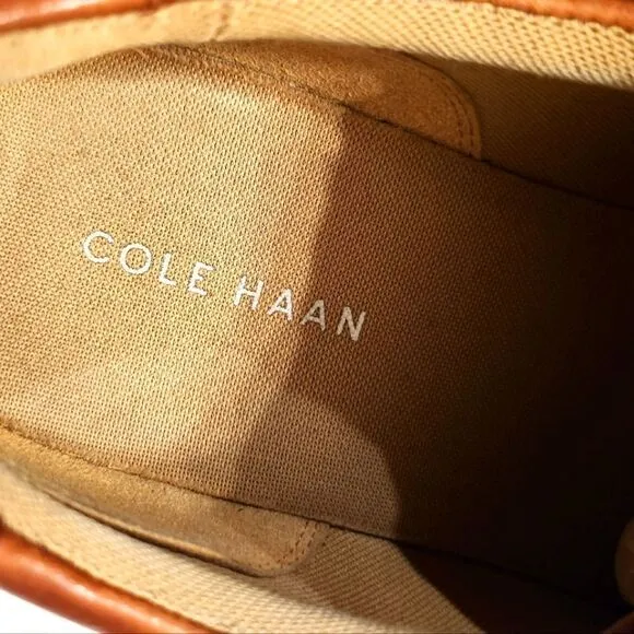 Cole Hann Vartan Sport Oxford Leather  Shoes British Tan Antique Size 11